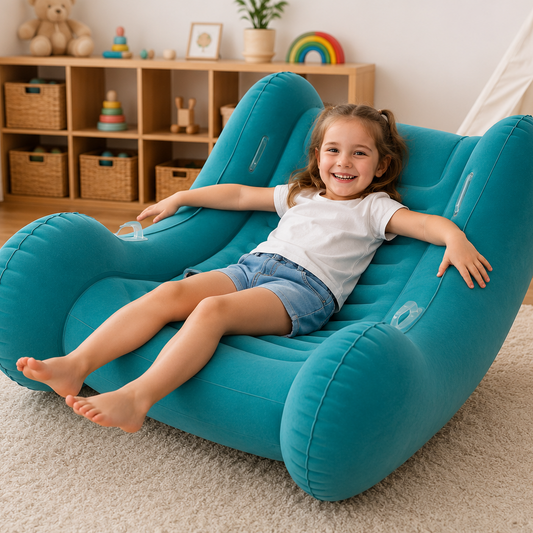 Sensory Inflatable Rocker Chair Cushy Seat Sensory Kids Play Clam Corner