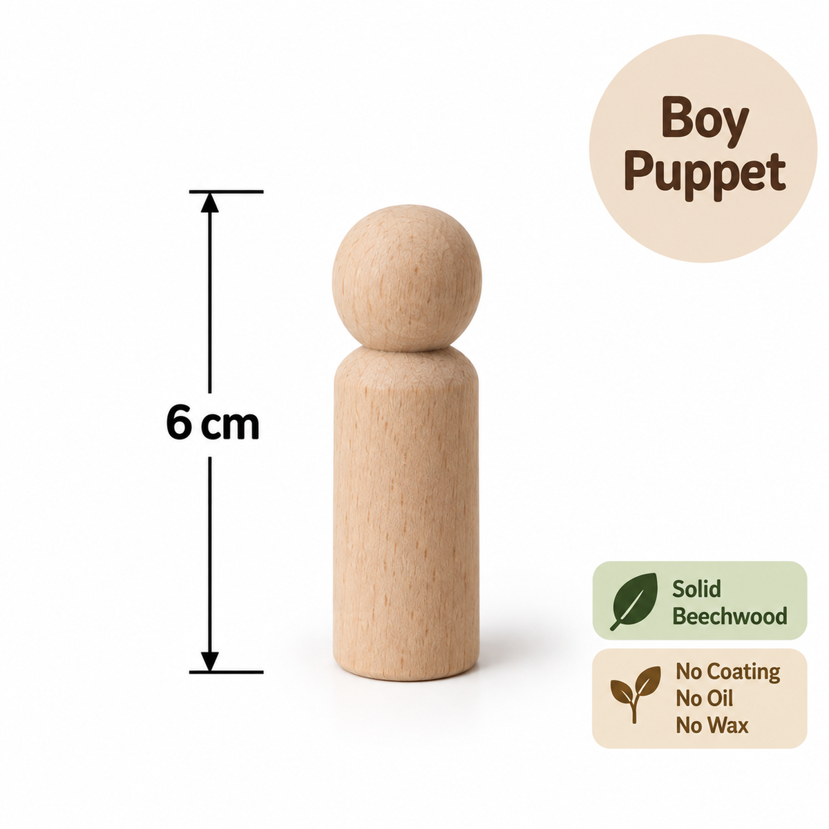 Wooden Peg Dolls Loose Parts Assorted Peg Leg Dolls for Kids DIY Craft Play - HAPPY GUMNUT