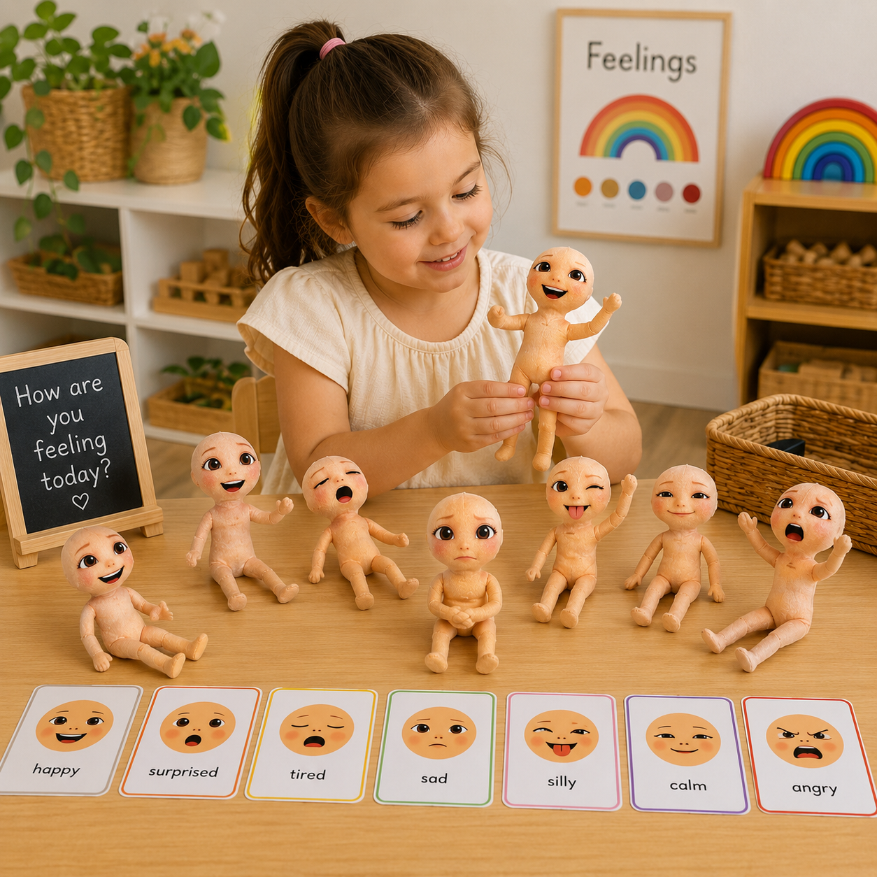 Set of 9  Flexible Feelings & Emotions Dolls – Social Emotional Learning & Role Play Self-regulation Toy - HAPPY GUMNUT