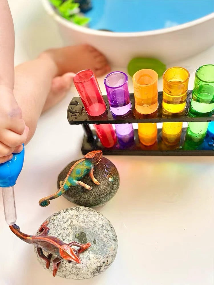Children Chemistry Test Tube Sensory Play Science Vials OR Beakers
