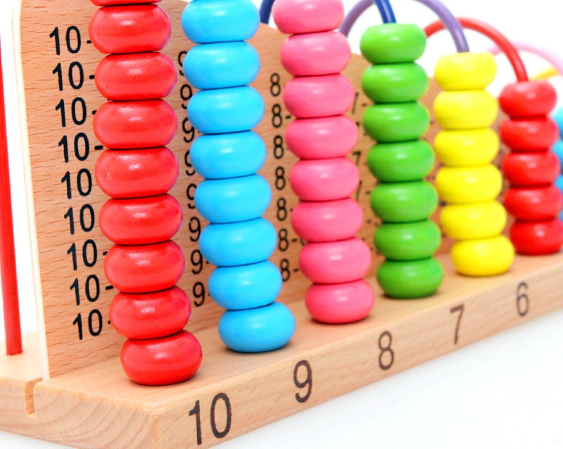 Wooden Abacus Toy Beads Counting Add and Subtract  Maths Learning Game