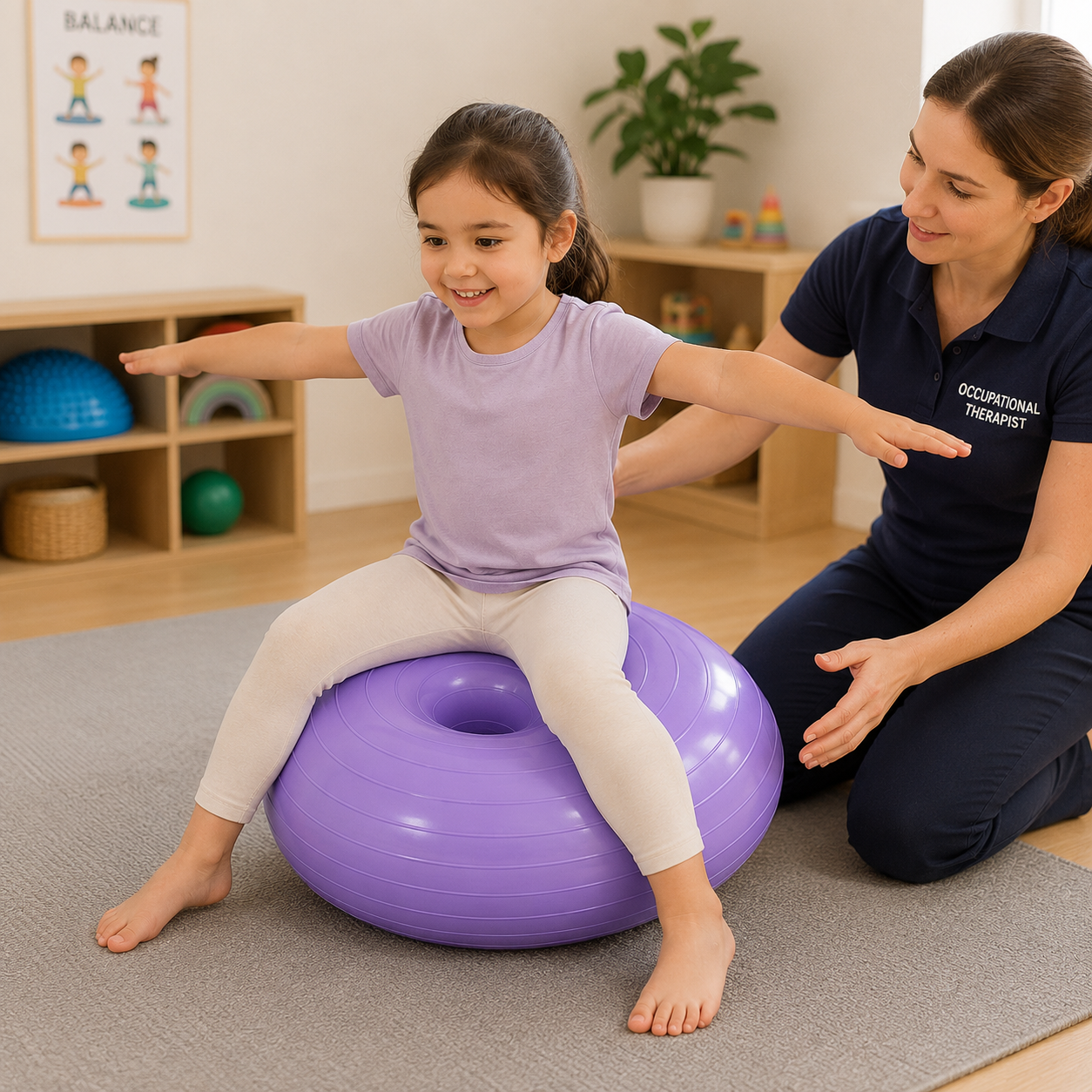 Kids Sensory Donut Yoga  Gymnastic Balancing Ball