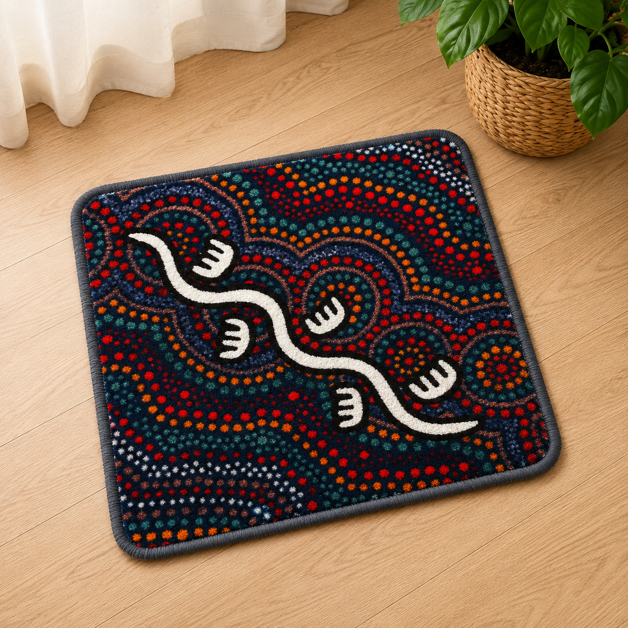12 Australian Aboriginal Symbol Rug Matts NAIDOC  Week 50cmx50cm (Set of 12)