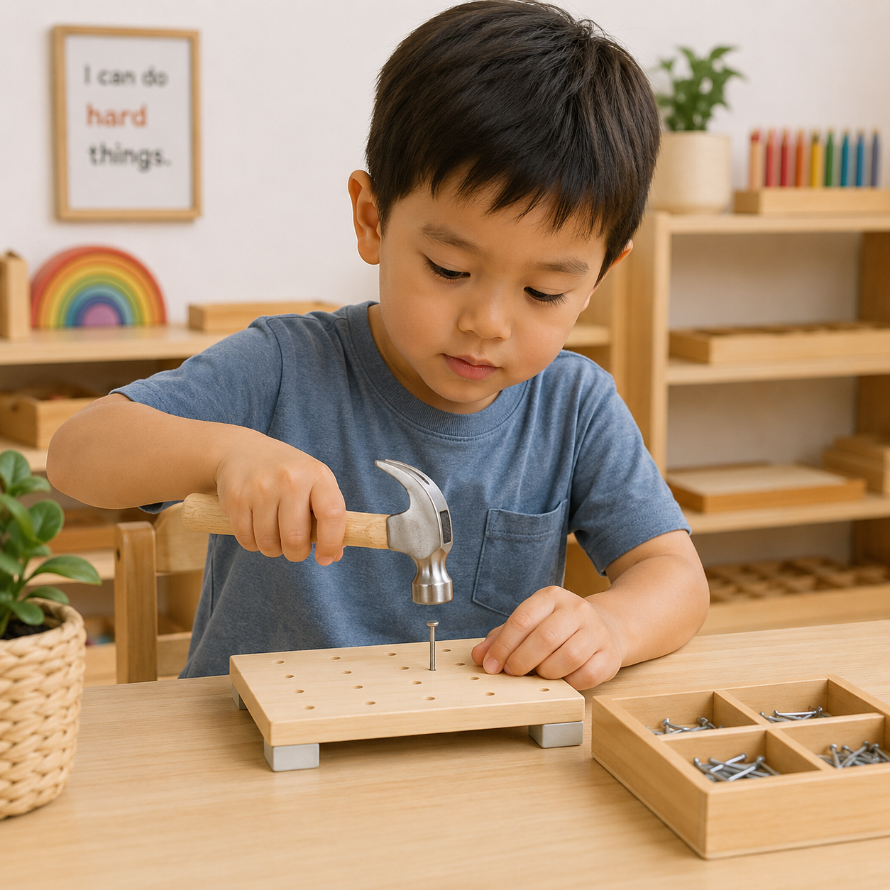 Kids Hammer Wood Work Carpenter Handy Man Children Real Tool - HAPPY GUMNUT