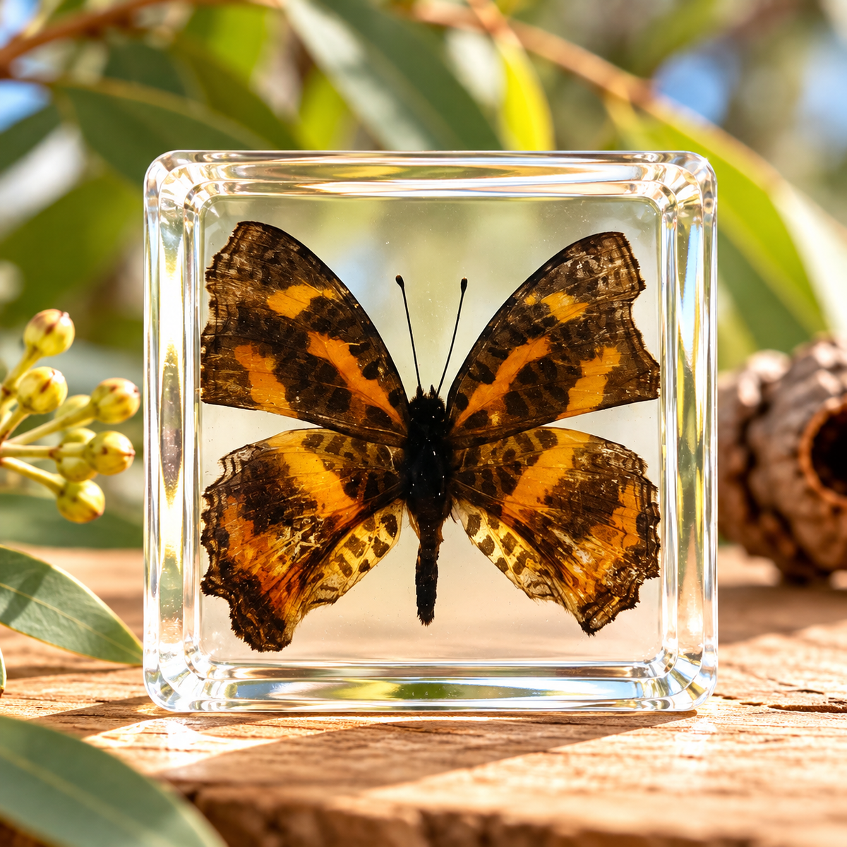 Real Butterfly Specimens in Clear Resin Blocks – Children Kids Nature & Science Learning Insect Toy Gift