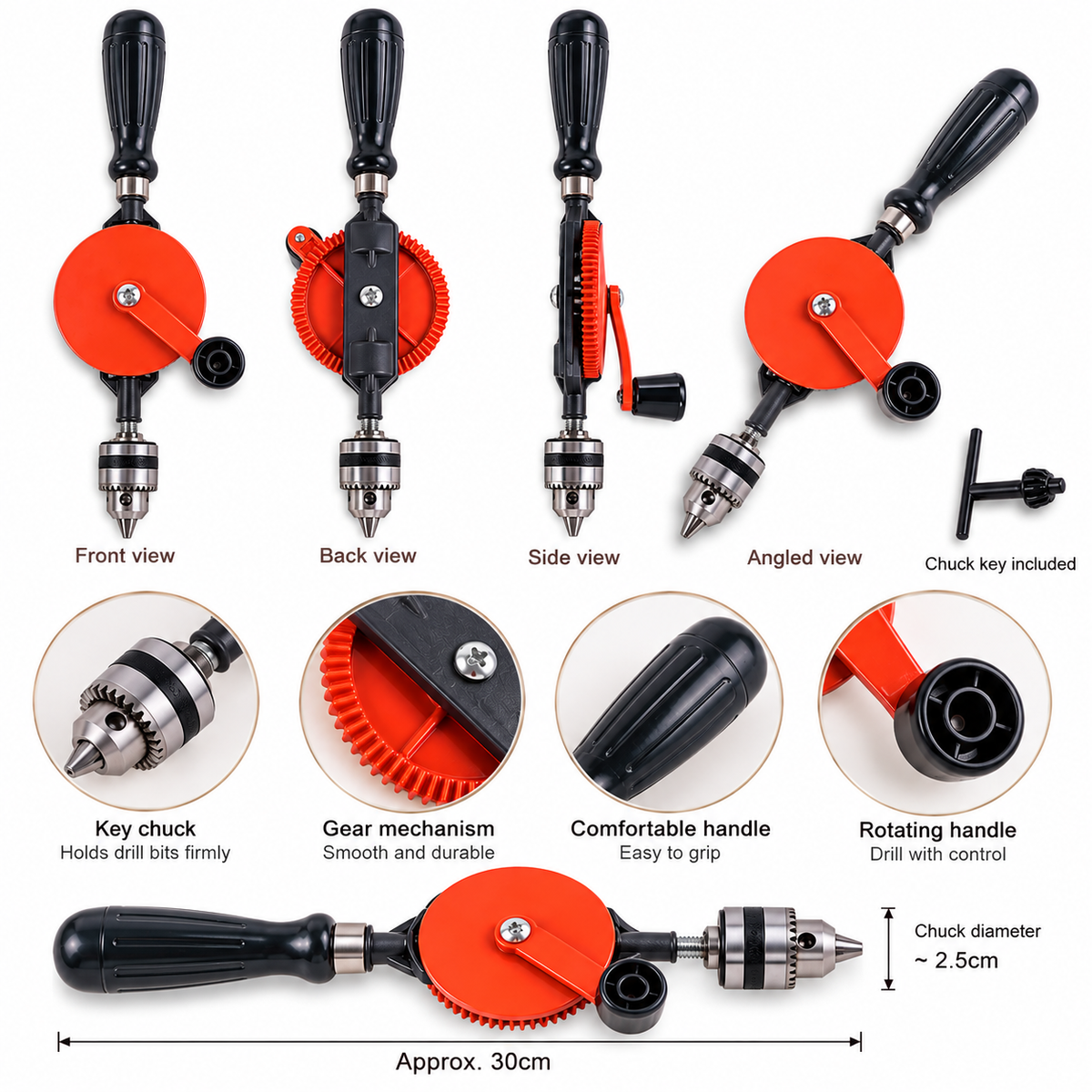Children Old School Manual Spinning Hand Drill – Kids Woodworking &amp; Bushcraft Tool - HAPPY GUMNUT