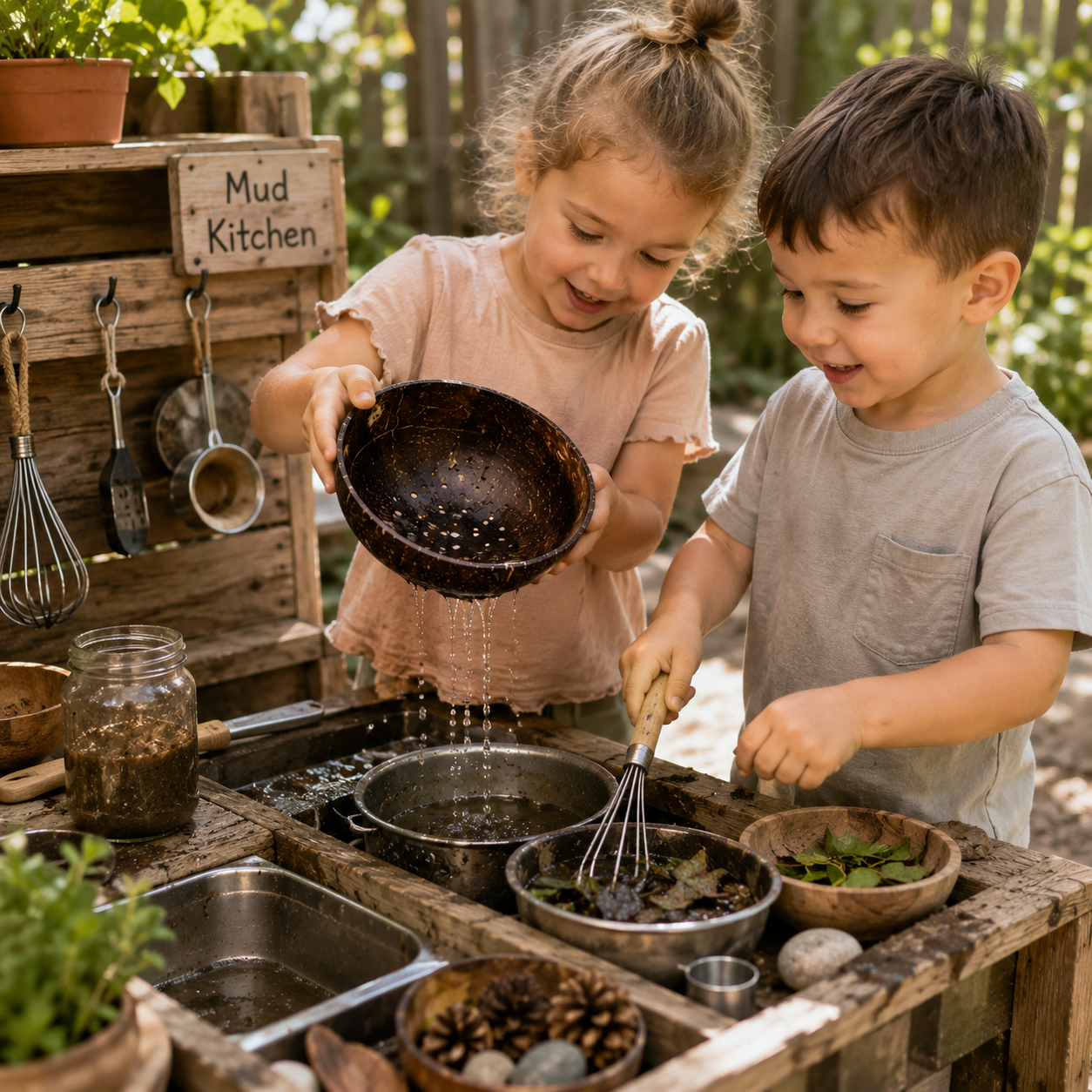 Natural Coconut Sensory Strainer – Natural Loose Parts Play