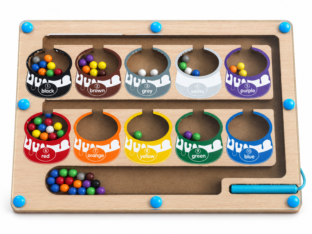 Clearance Magnetic Beads Pen Sliding Magnetic Colour Sorting Board – Factory Seconds - HAPPY GUMNUT