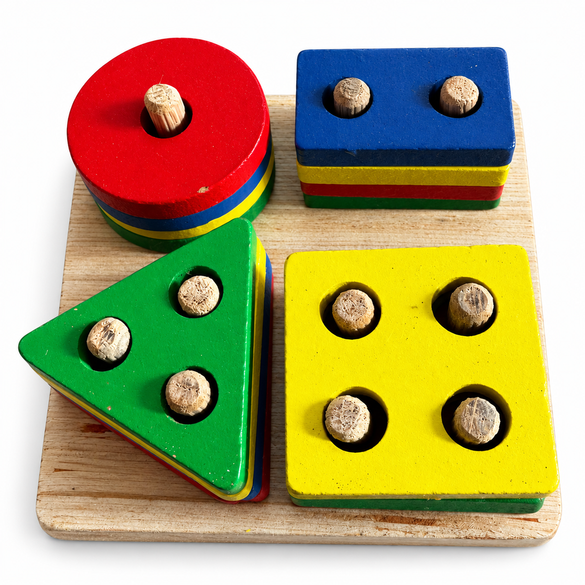 Clearance – Wooden Geometric Shape Stacker | Factory Second Toy
