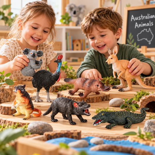 7 Large Australian Aussie Animals Figurines Model Toy for Kindergarten - HAPPY GUMNUT