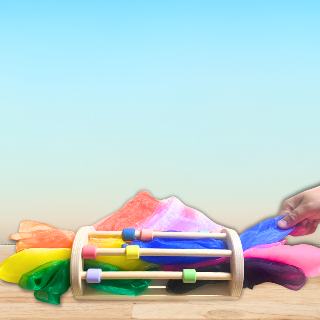 Toddler Abacus Bead Slider with 8 Play Scarves