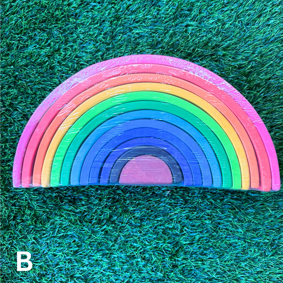 Large Wooden Rainbow Stacker Blocks