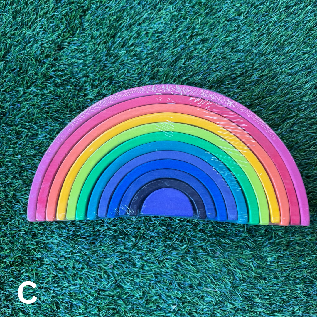 Large Wooden Rainbow Stacker Blocks