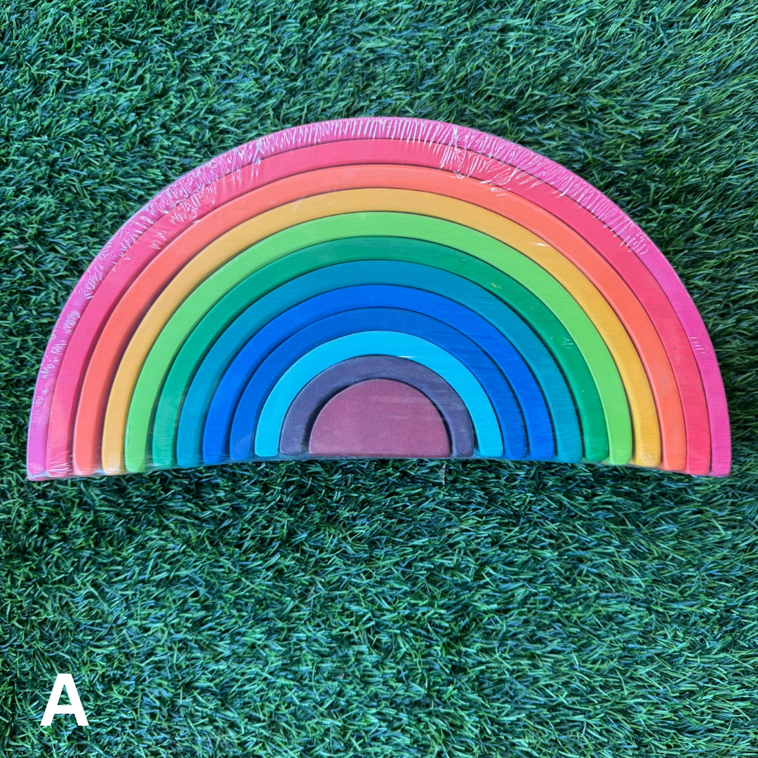 Large Wooden Rainbow Stacker Blocks