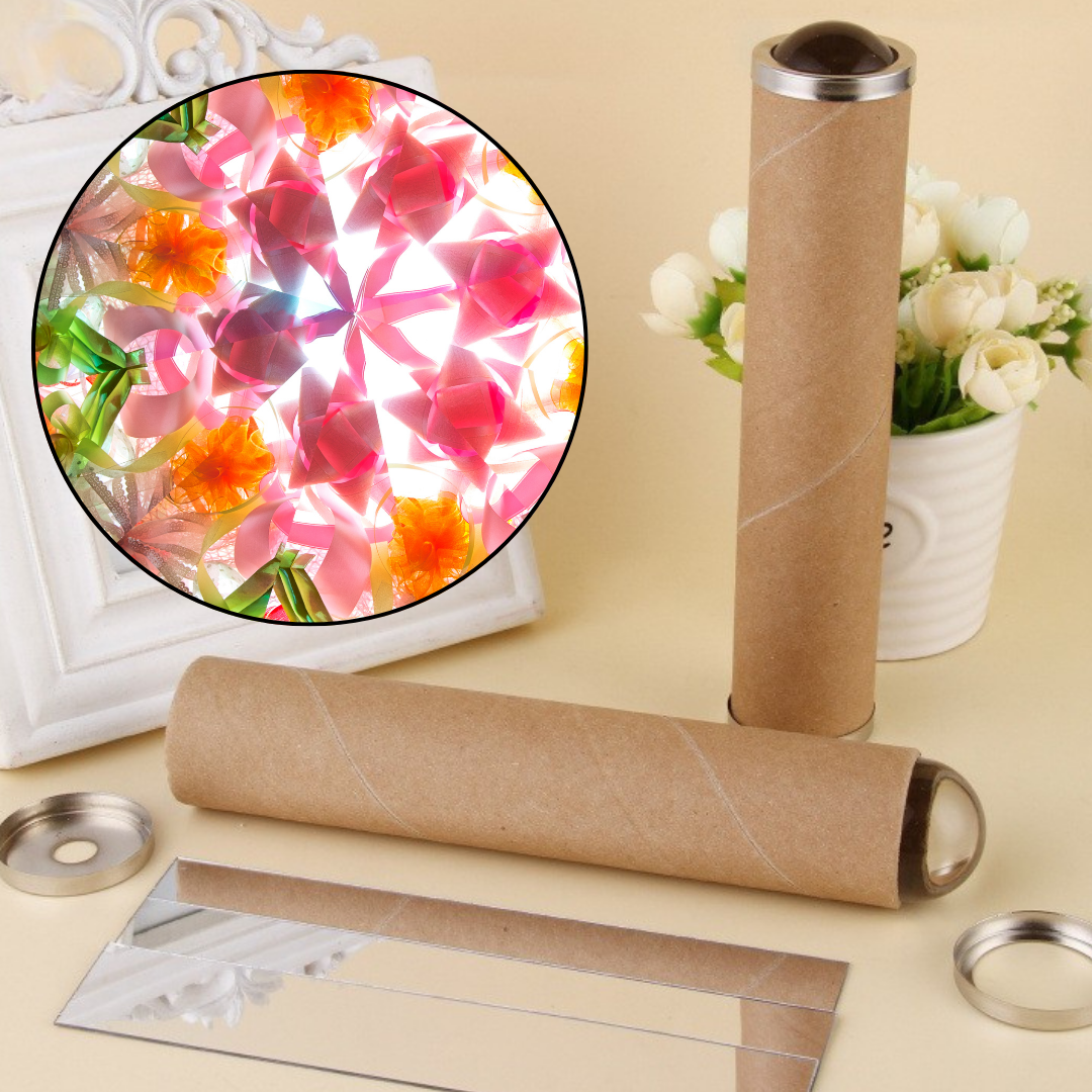 DIY Kids Glass Lens Marble Ball Kaleidoscope with mirrors Craft Sensory Toys Kits - HAPPY GUMNUT