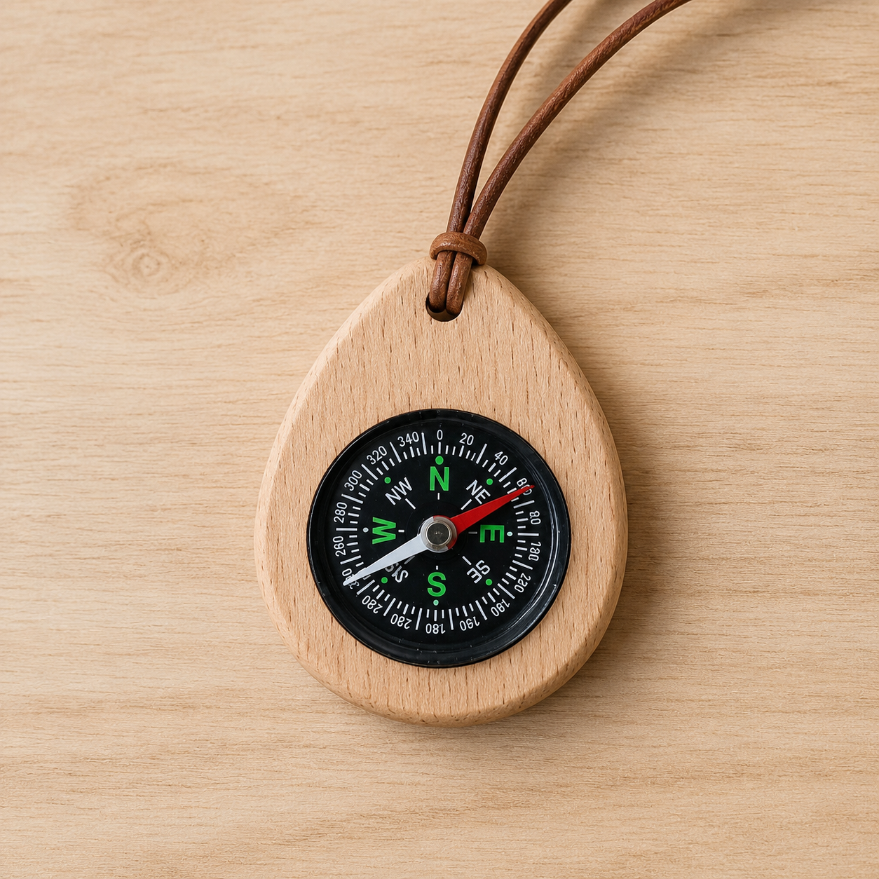 Premium Wooden Compass for Kids Camping Little Explorers Boy Scout Outback Tools - HAPPY GUMNUT