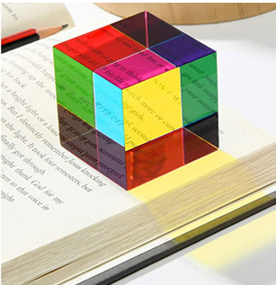 Glass Prism Kids Colourful Translucent Light Cube – Rainbow, Light, Colour & Shadow Sensory Exploration