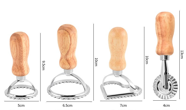 Kids Stainless Pasta Cookie Cutter Roller Little Play Kitchen Sensory Tool