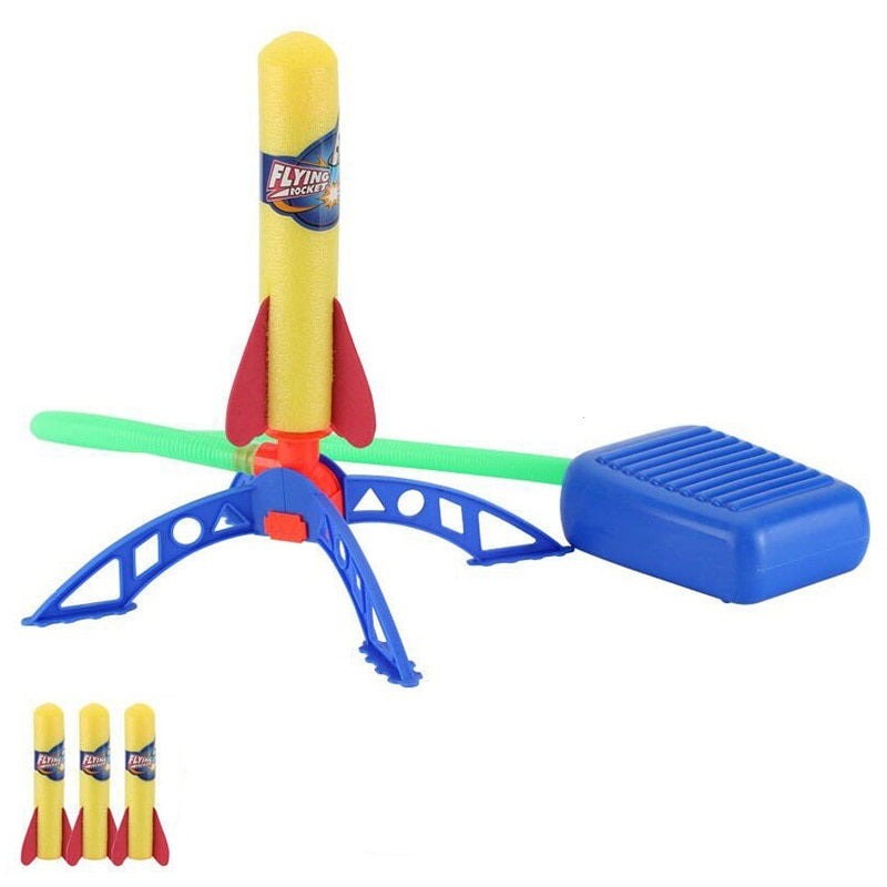 Stomp Foam Rocket Air Powered Flyer Rocket Launcher Kids Outdoor Activ ...