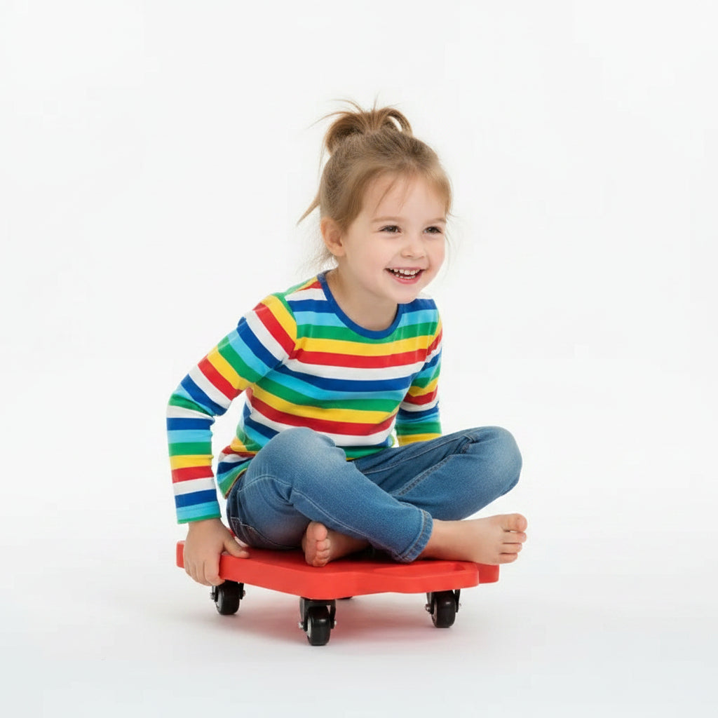 Motor Skill Body Scooter Slide Cart Board Kids Balance Sensory Occupational Therapy