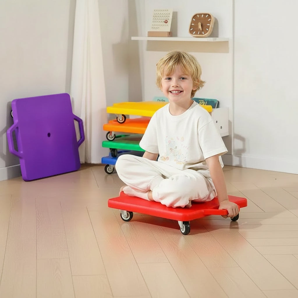 Motor Skill Body Scooter Slide Cart Board Kids Balance Sensory Occupational Therapy