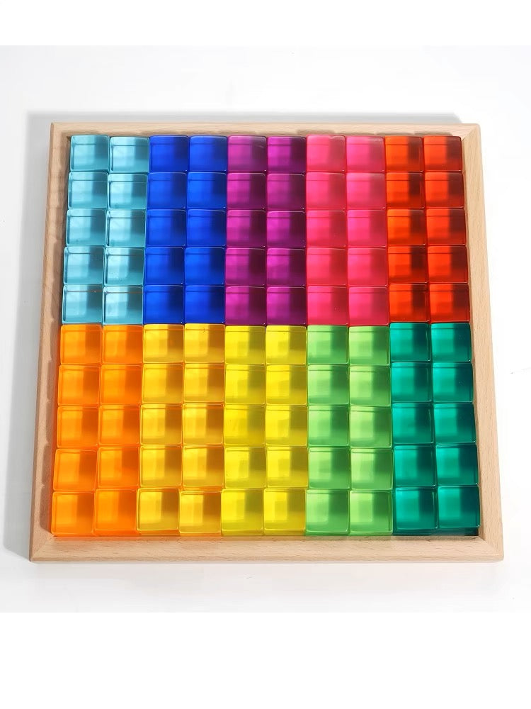 Lucite Cubes Acrylic Blocks Translucent Epoxy Toy 100 piece