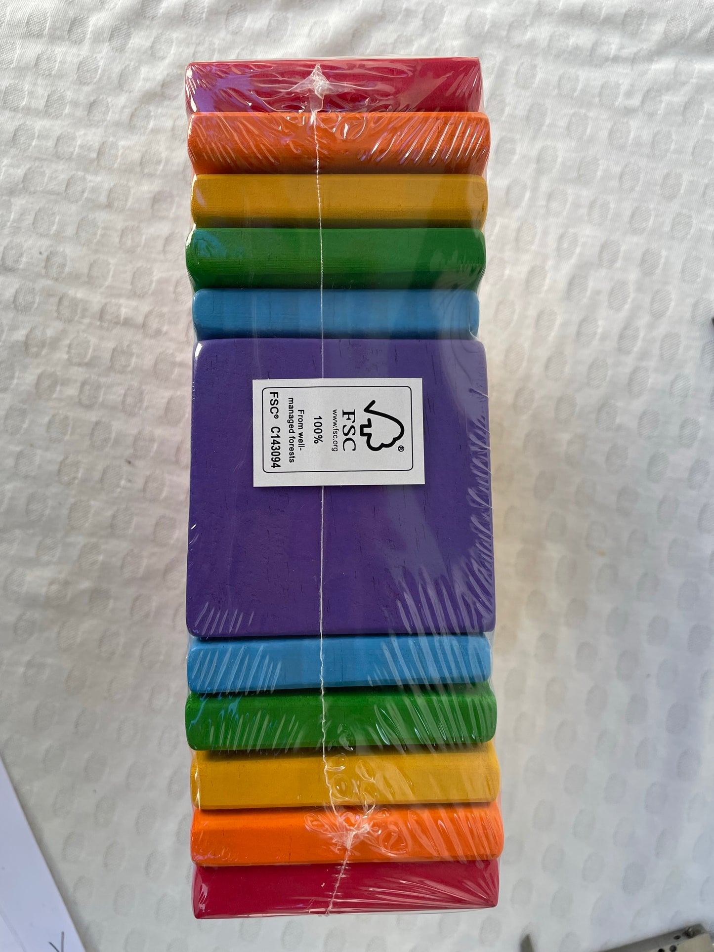 6Pcs  Wooden Rainbow Stackers Stacking toy