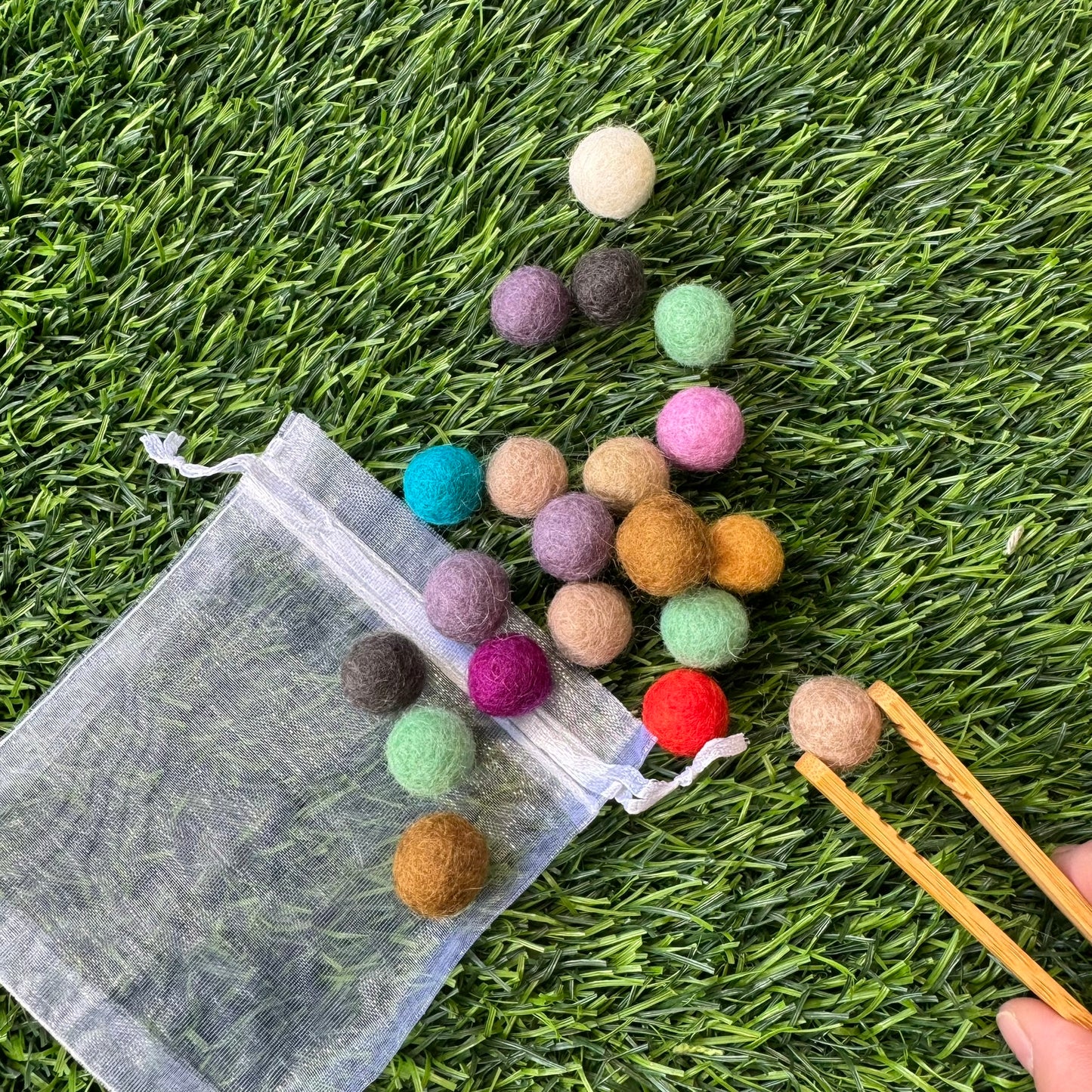 Felt Balls 1.5cm 2cm Natural Colours Art and Craft Pom Poms Ball
