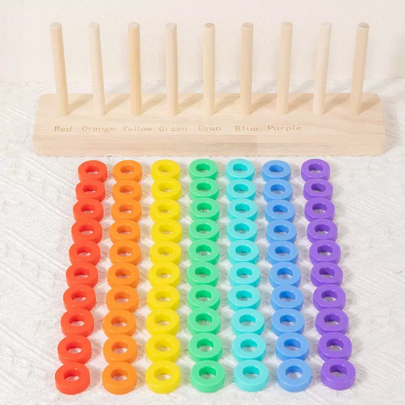 Counting 1-10 Ring Counter Montessori Inspired Math Game Educational Toy