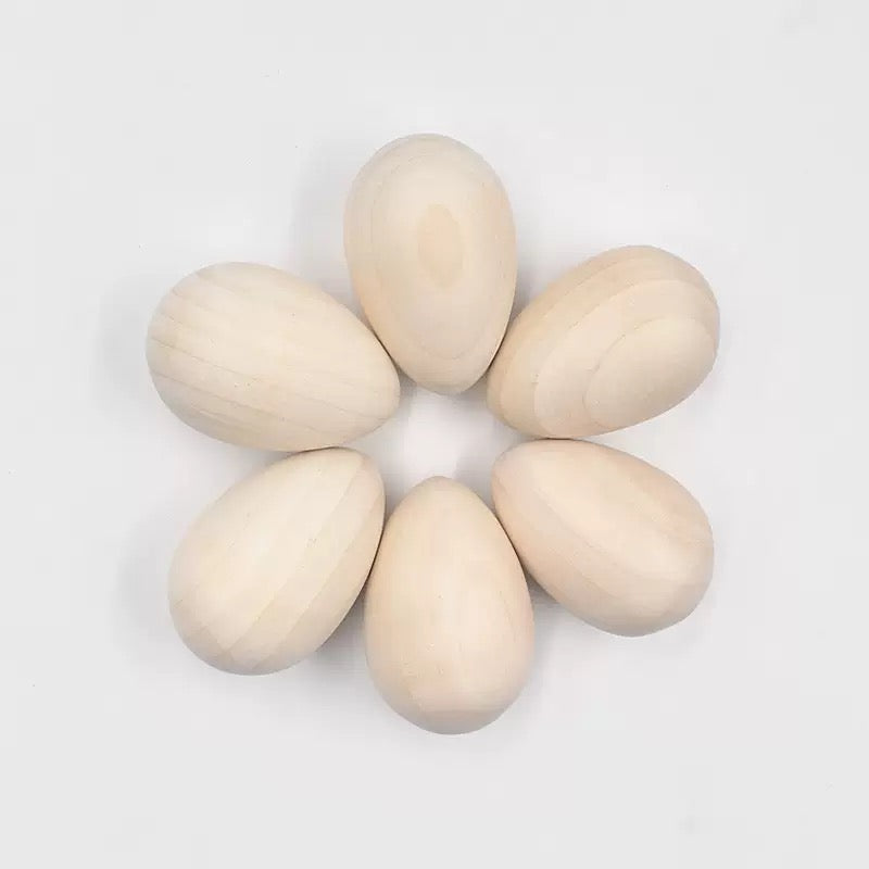 Natural Wooden Egg 6cm for Easter Gift