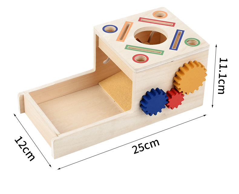 Kids Montessori Object Permanence Box 4 in 1 Toddler Activity Set Toy Coin and Ball Box - HAPPY GUMNUT