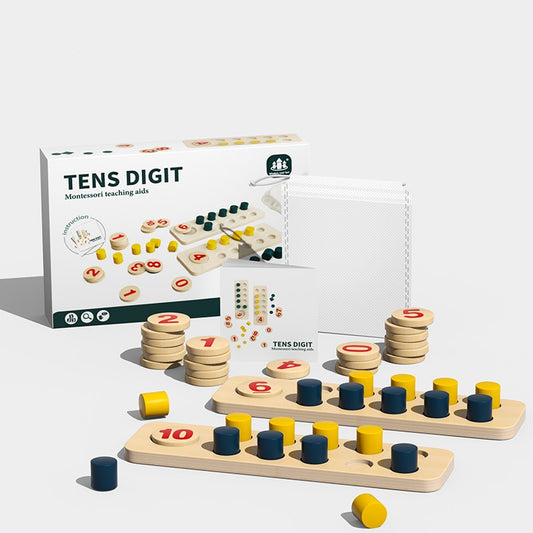 Basic Montessori Counting Pegs Number Counting Sticks Boards - HAPPY GUMNUT