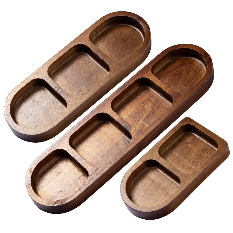 Kids Wooden 4 Compartment Sorting Tray  Loose Parts