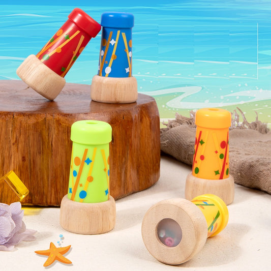 Wooden Kaleidoscope Personal Rotating Toddler Educational Toys