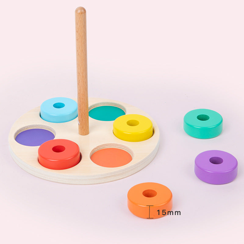 Color Sorting Ditachable Rings Montessori 6 Ring Column Stacker Colour Sorter – HAPPY GUMNUT