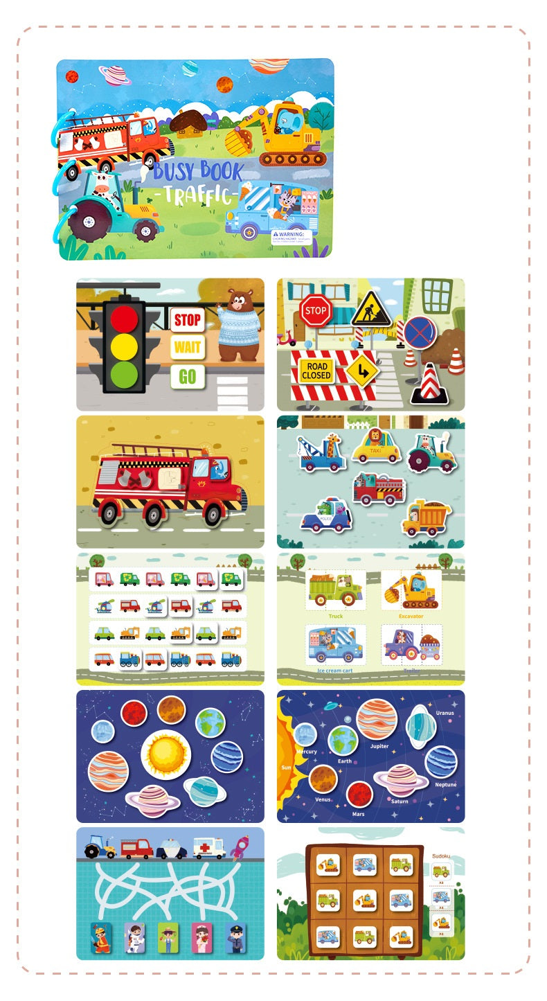 Traffic Car Transportation Busy Book Quiet Book Activities Numbers Puzzle Game