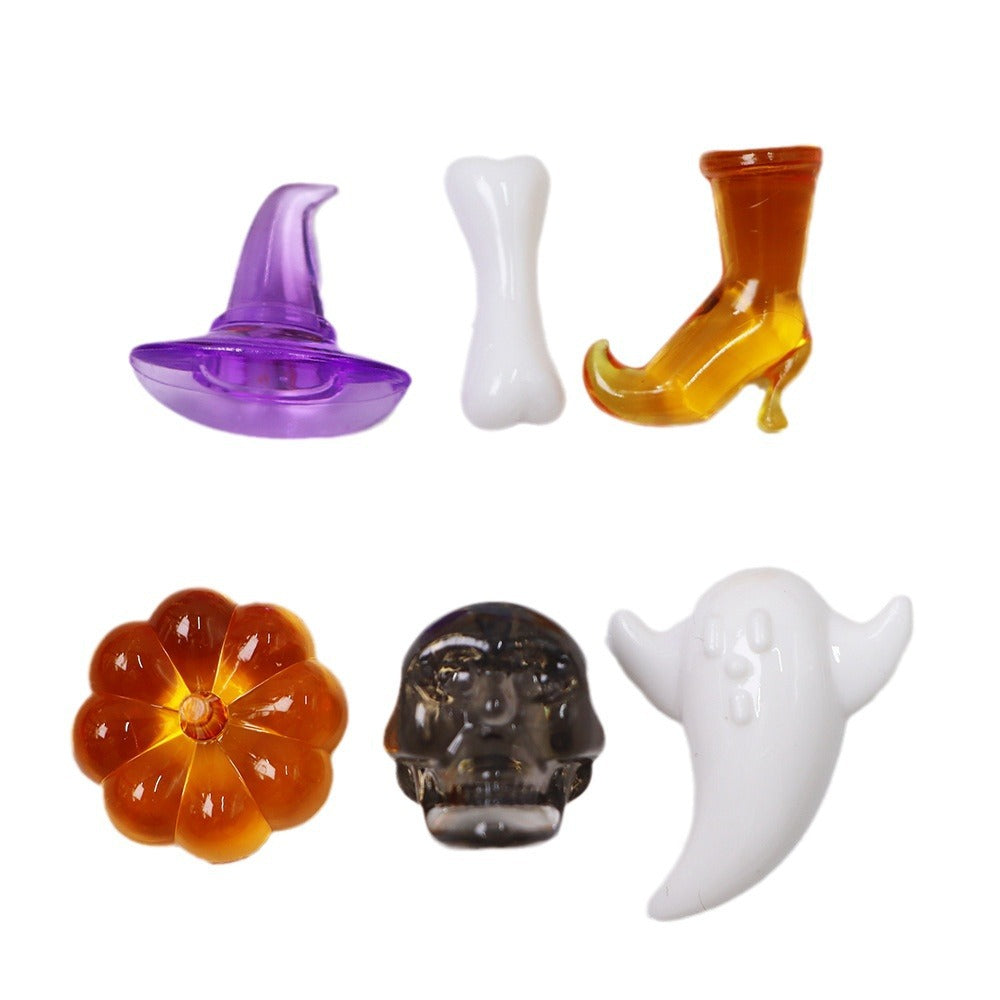 Bundle Set of 10 Acrylic Loose Parts Halloween Leaves Rings Dinosaurs Sea Animals Crystals Various Themes