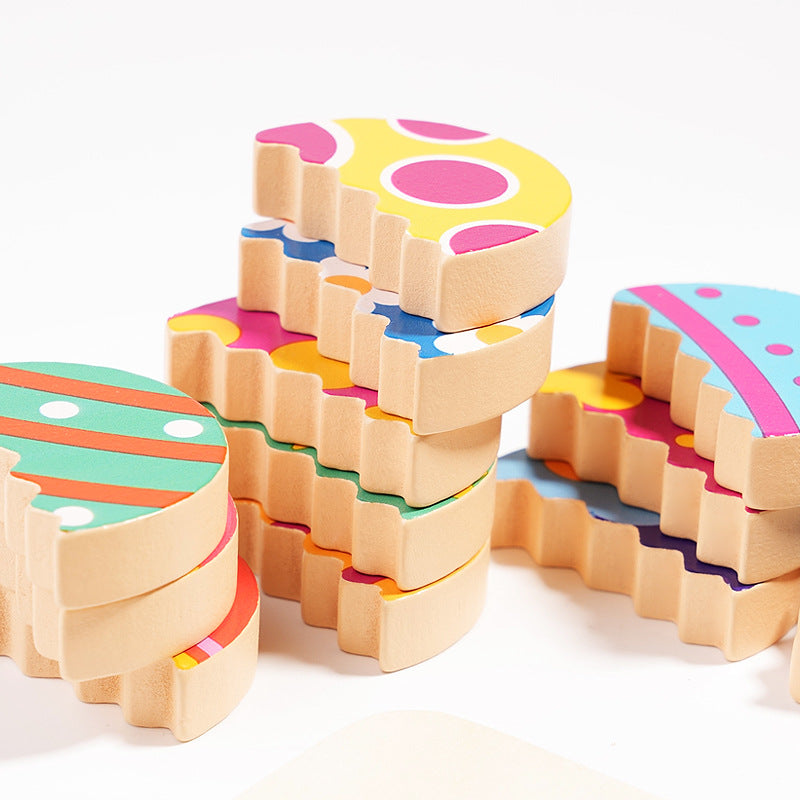 Wooden Egg Colour Sorting Puzzle With Tray