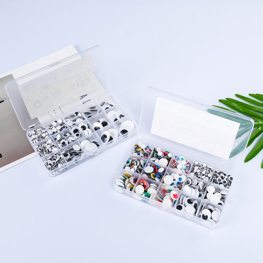 Joggle Googly Eyes Adhesive Pack 600 Pcs in Storage Case