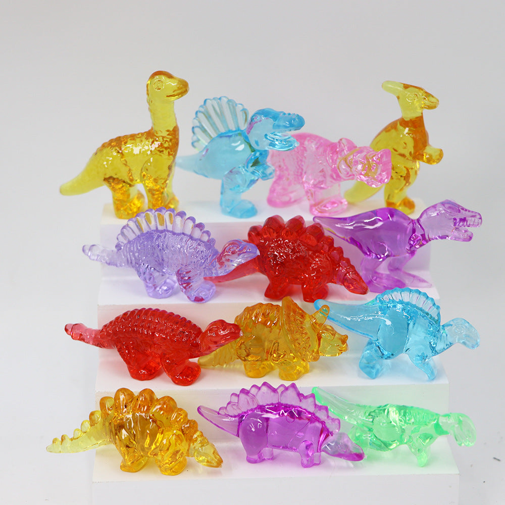 Bundle Set of 10 Acrylic Loose Parts Halloween Leaves Rings Dinosaurs Sea Animals Crystals Various Themes