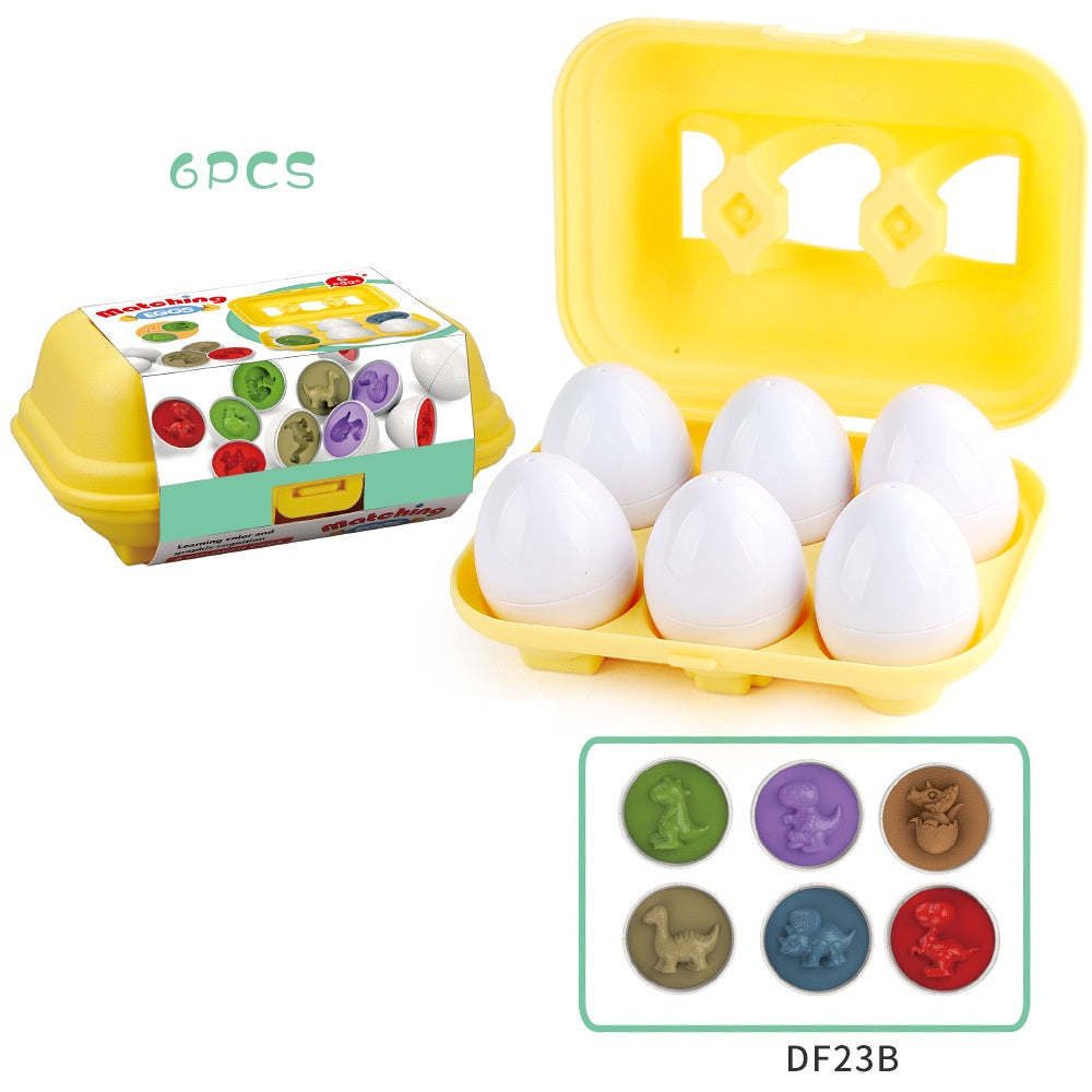 Hide & Squeak Eggs Colour Shape Sorting Matching Toy Eggs