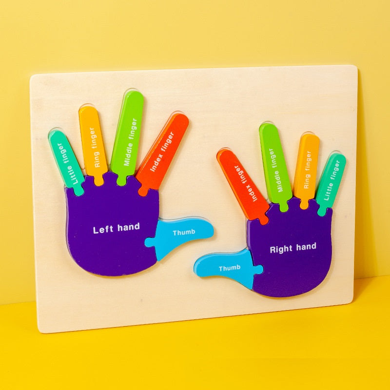Montessori Inspired WOODEN 2 Hands 5 Fingers Counting with Board