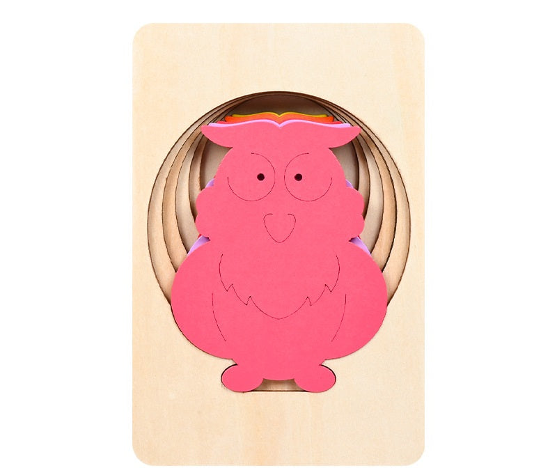 Montessori Owl Layered Puzzle