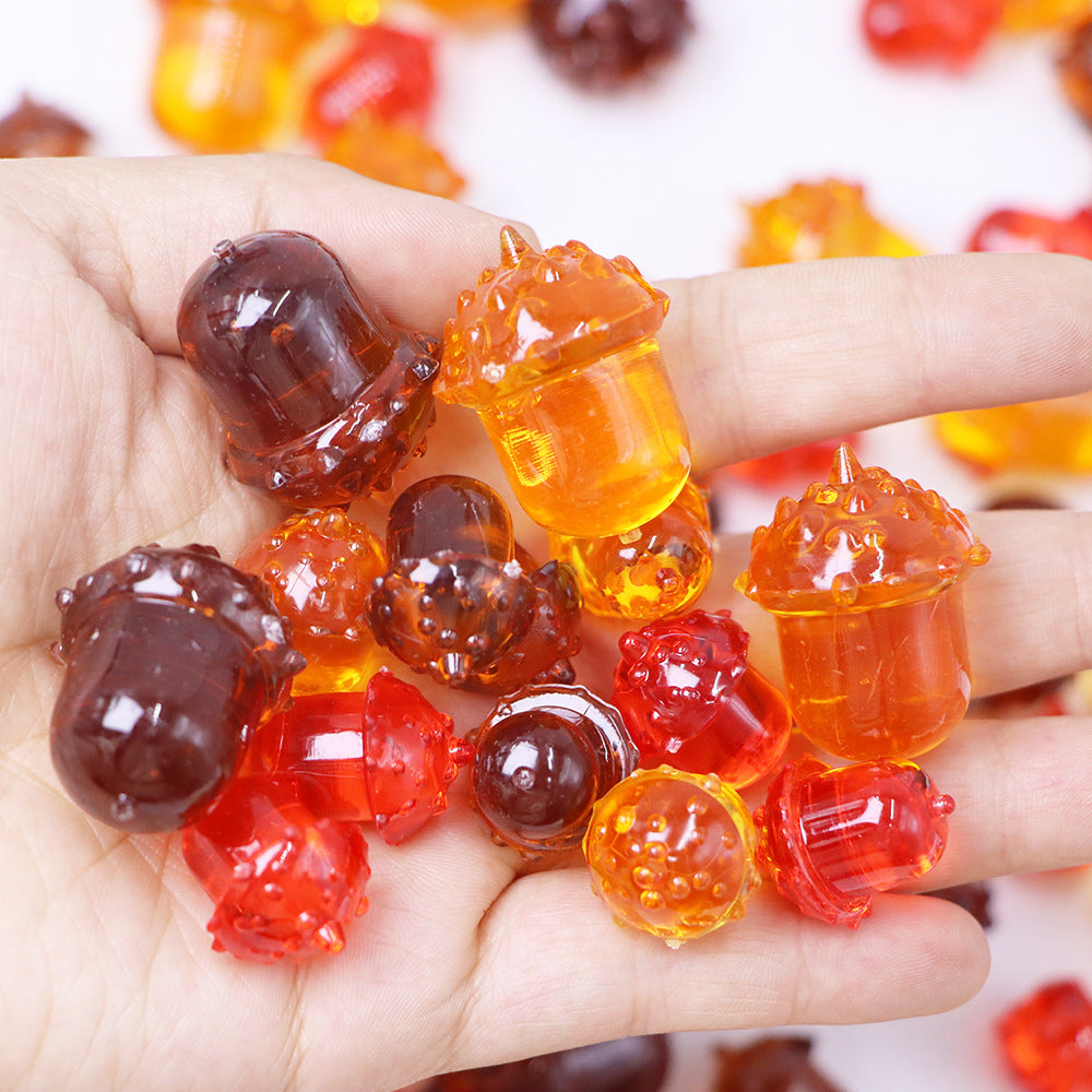 Bundle Set of 10 Acrylic Loose Parts Halloween Leaves Rings Dinosaurs Sea Animals Crystals Various Themes