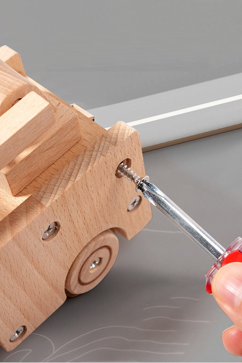 Kids Real Tools Set DIY Build a Wooden Basic Truck Set