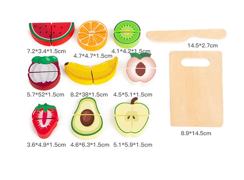 Mini Wooden Velcro Fruit Cutting Puzzle Cutting Board