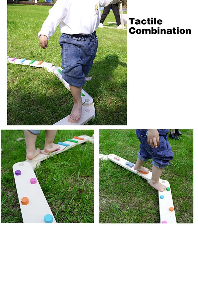 Kids Balance Beam Wooden obstacle Course Stepping Stone Toy