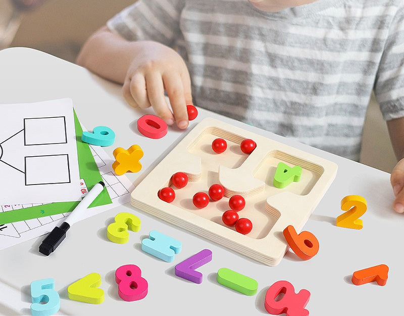 Basic Math Board Wooden Educational Counting Maths Board with Beads and Cards – HAPPY GUMNUT