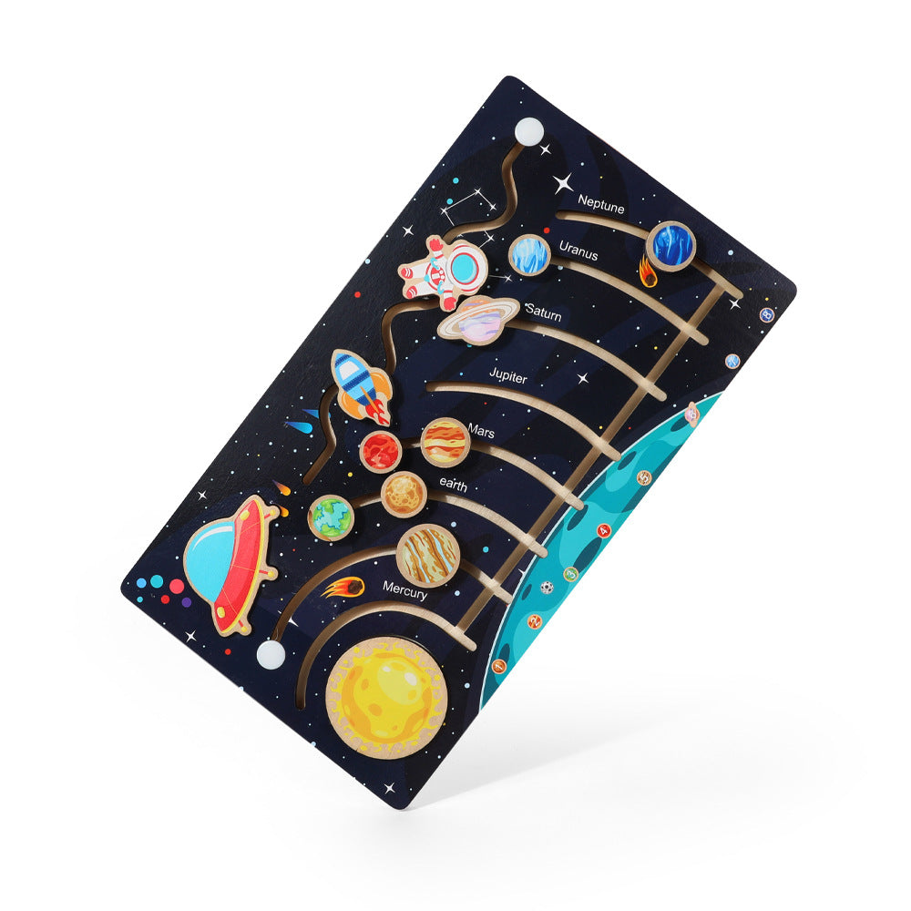 Large Solar system model with Shiftable Planets Board Puzzle - HAPPY GUMNUT