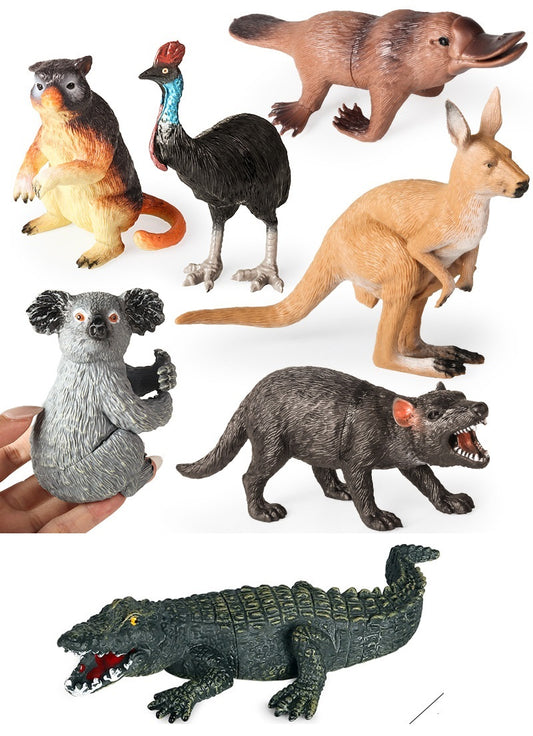 7 Large Australian Aussie Animals Figurines Model Toy for Kindergarten
